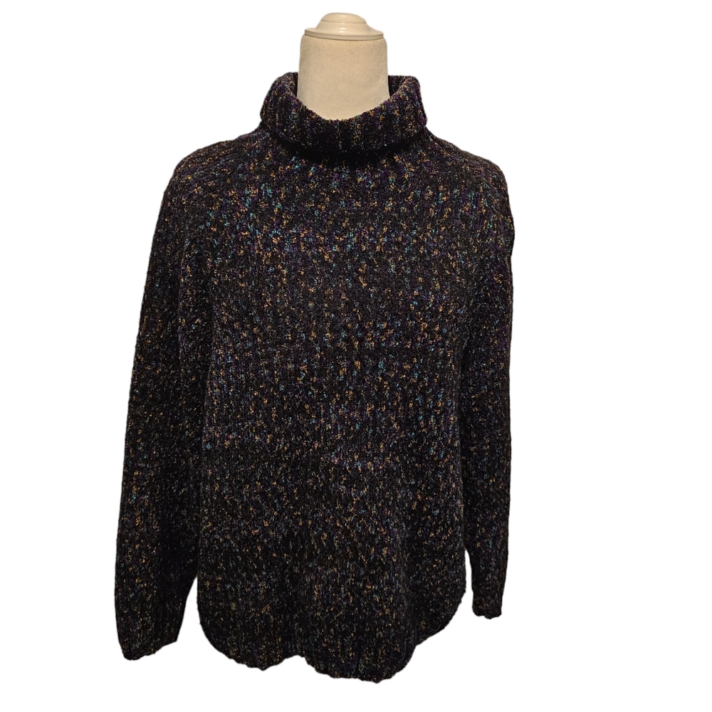 Norm Thompson Turtle Neck Wool Blend Chunky Sweater Women's Large